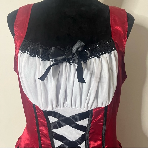 Leg Avenue Sexy Gothic Red Riding Hood Halloween Costume Women's‎ Sz L Cosplay - Picture 9 of 16